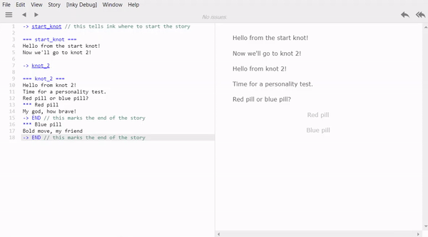 ink - inkle's narrative scripting language